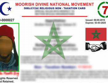 508(c)(1)(A) Religious Non Taxation Card